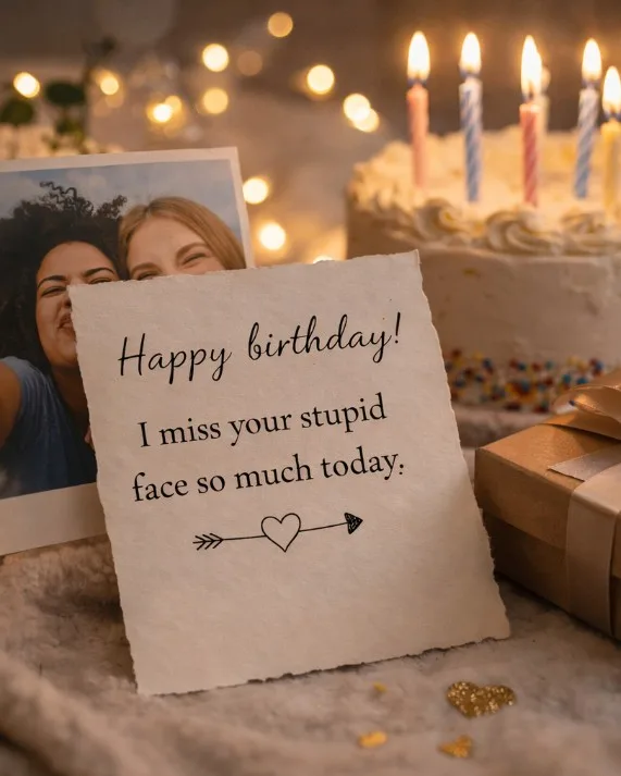 Happy birthday! I miss your stupid face so much today