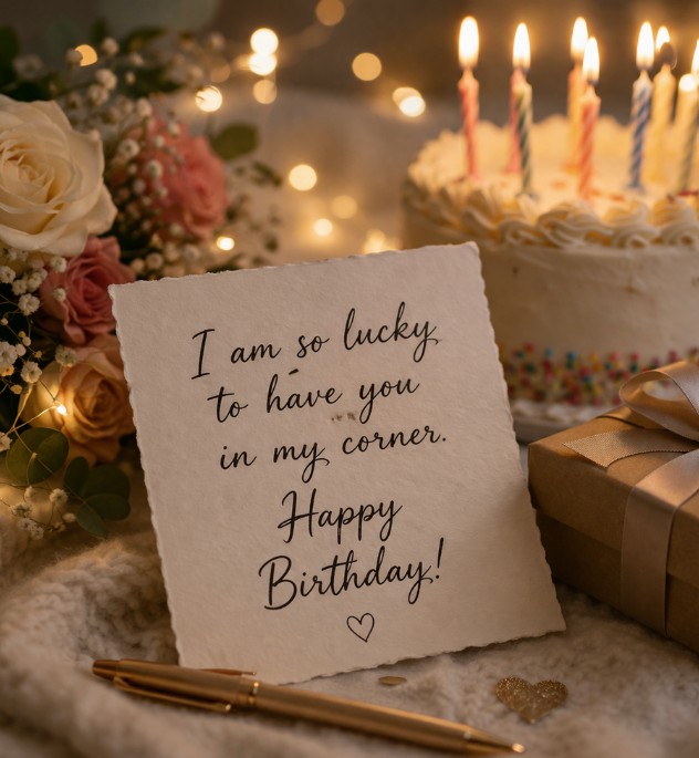 I am so lucky to have you in my corner. Happy birthday!