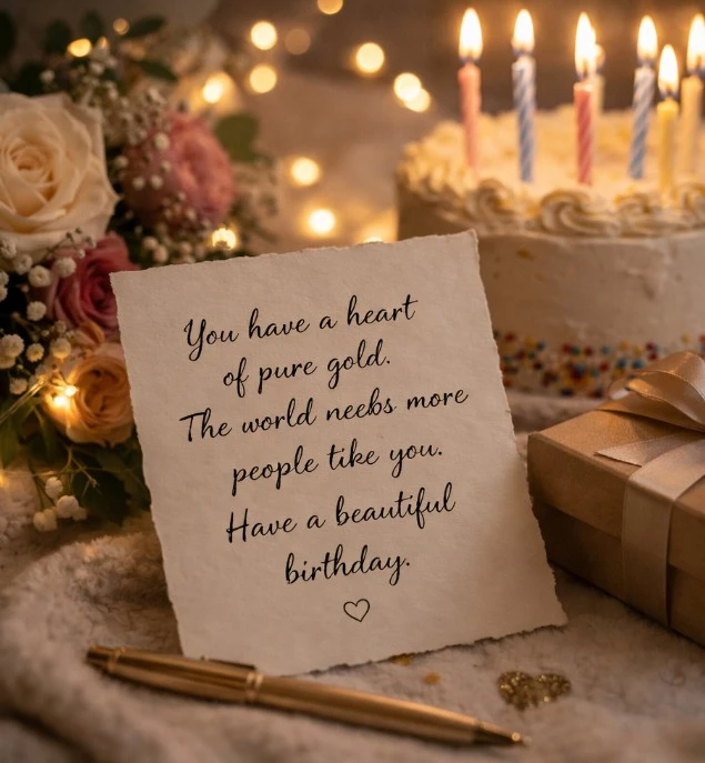 You have a heart of pure gold. The world needs more people like you. Have a beautiful birthday