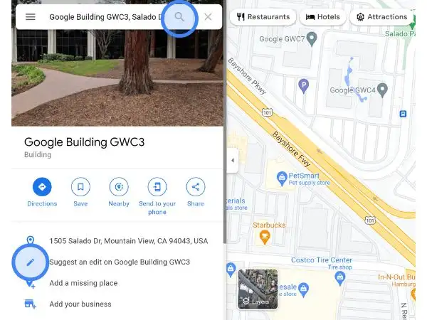 correct my home address in google maps