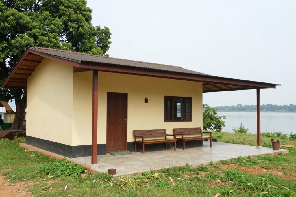 Guest accommodation near Mukutmanipur reservoir
