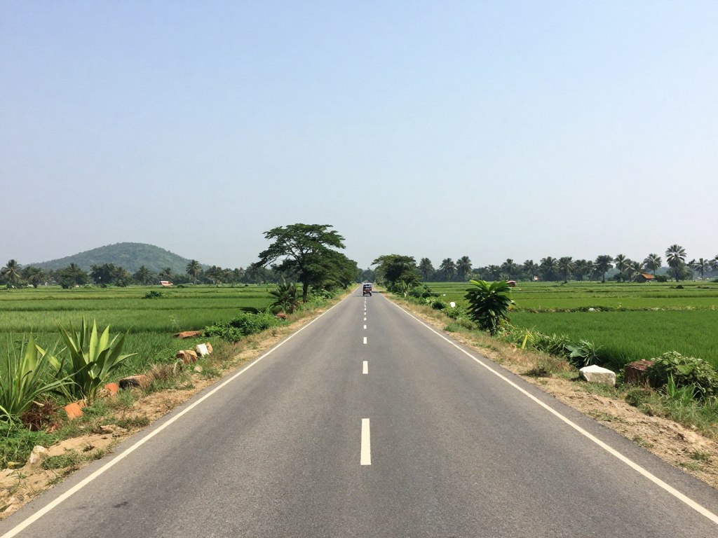 Road towards Mukutmanipur in West Bengal