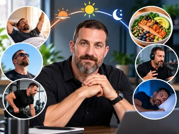andrew huberman daily routine schedule time breakdown